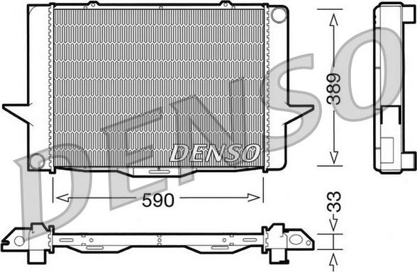 Denso DRM33040 - Jäähdytin,moottorin jäähdytys inparts.fi