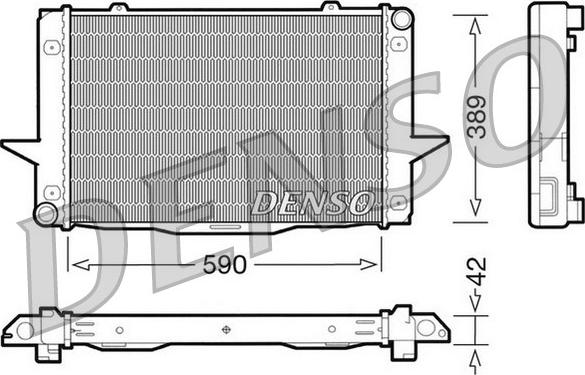 Denso DRM33043 - Jäähdytin,moottorin jäähdytys inparts.fi