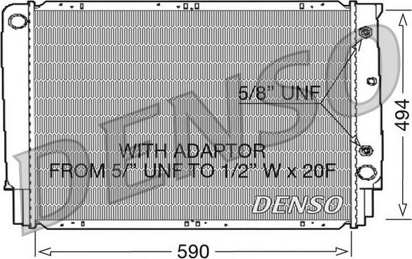 Denso DRM33054 - Jäähdytin,moottorin jäähdytys inparts.fi