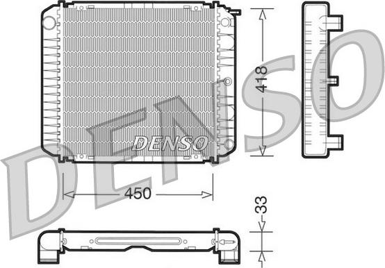 Denso DRM33004 - Jäähdytin,moottorin jäähdytys inparts.fi