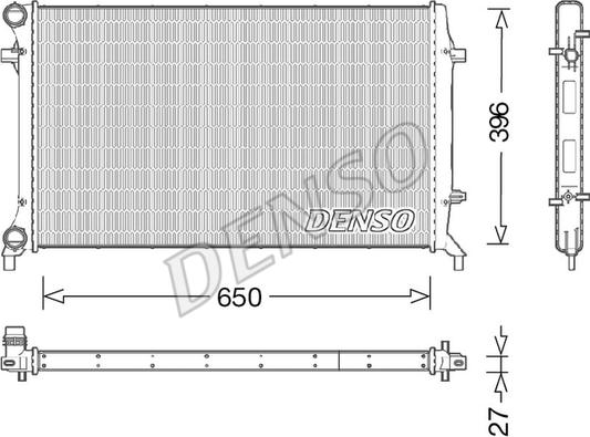 Denso DRM32045 - Jäähdytin,moottorin jäähdytys inparts.fi