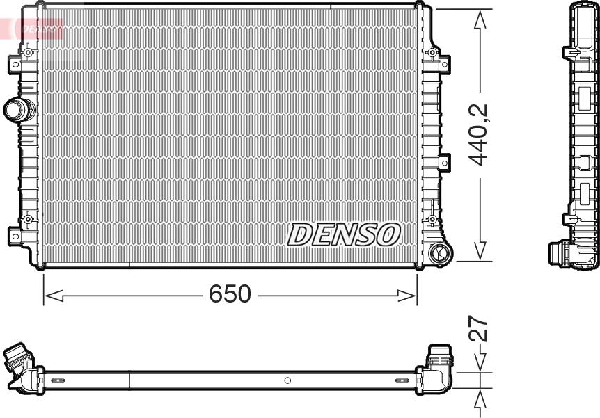 Denso DRM32059 - Jäähdytin,moottorin jäähdytys inparts.fi