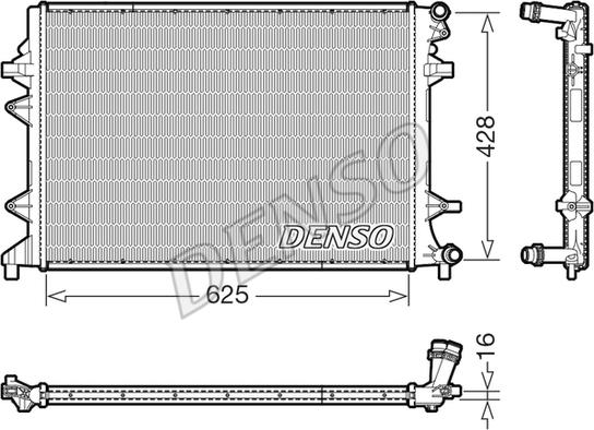 Denso DRM32054 - Jäähdytin,moottorin jäähdytys inparts.fi