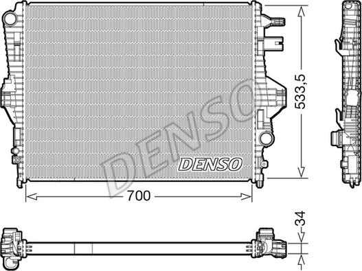 Denso DRM32050 - Jäähdytin,moottorin jäähdytys inparts.fi