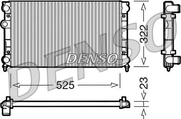 Denso DRM32005 - Jäähdytin,moottorin jäähdytys inparts.fi