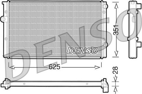 Denso DRM32008 - Jäähdytin,moottorin jäähdytys inparts.fi