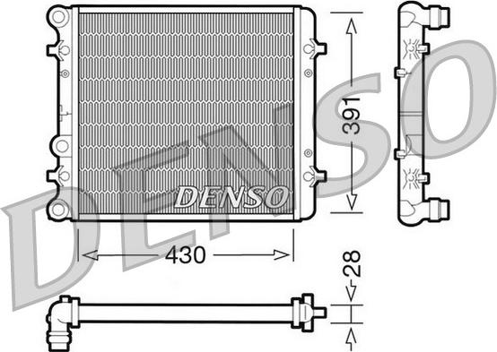 Denso DRM32002 - Jäähdytin,moottorin jäähdytys inparts.fi