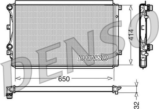 Denso DRM32015 - Jäähdytin,moottorin jäähdytys inparts.fi