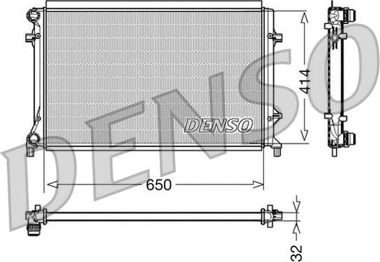 Denso DRM32016 - Jäähdytin,moottorin jäähdytys inparts.fi