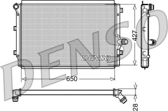 Denso DRM32017 - Jäähdytin,moottorin jäähdytys inparts.fi