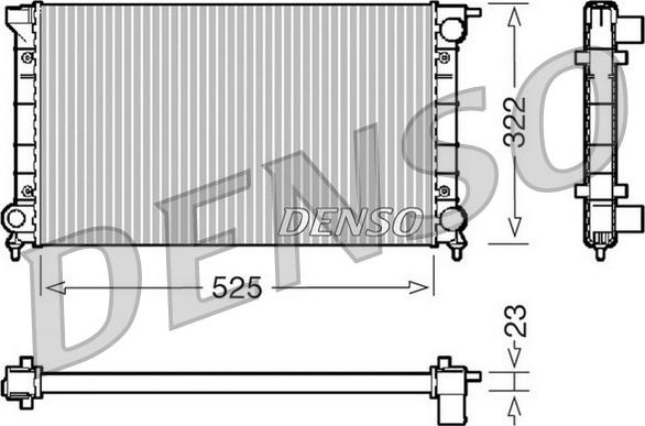 Denso DRM32024 - Jäähdytin,moottorin jäähdytys inparts.fi