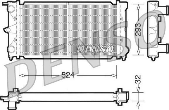 Denso DRM32020 - Jäähdytin,moottorin jäähdytys inparts.fi