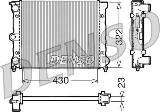 Denso DRM32022 - Jäähdytin,moottorin jäähdytys inparts.fi