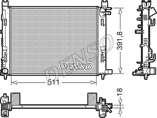 Denso DRM37002 - Jäähdytin,moottorin jäähdytys inparts.fi