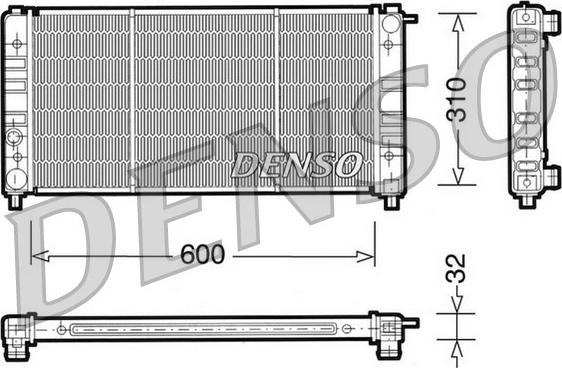 Denso DRM26002 - Jäähdytin,moottorin jäähdytys inparts.fi