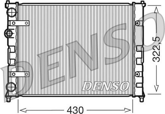 Denso DRM26007 - Jäähdytin,moottorin jäähdytys inparts.fi