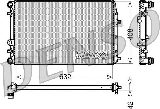 Denso DRM26011 - Jäähdytin,moottorin jäähdytys inparts.fi