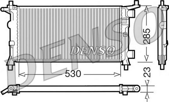 Denso DRM20041 - Jäähdytin,moottorin jäähdytys inparts.fi