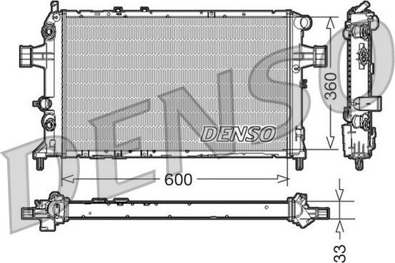 Denso DRM20017 - Jäähdytin,moottorin jäähdytys inparts.fi