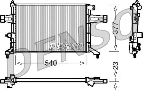 Denso DRM20082 - Jäähdytin,moottorin jäähdytys inparts.fi