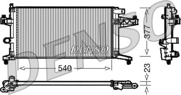 Denso DRM20038 - Jäähdytin,moottorin jäähdytys inparts.fi