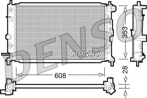 Denso DRM20026 - Jäähdytin,moottorin jäähdytys inparts.fi