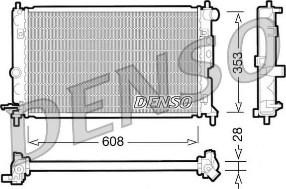 Denso DRM20027 - Jäähdytin,moottorin jäähdytys inparts.fi