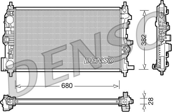 Denso DRM20078 - Jäähdytin,moottorin jäähdytys inparts.fi