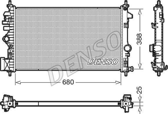 Denso DRM20109 - Jäähdytin,moottorin jäähdytys inparts.fi