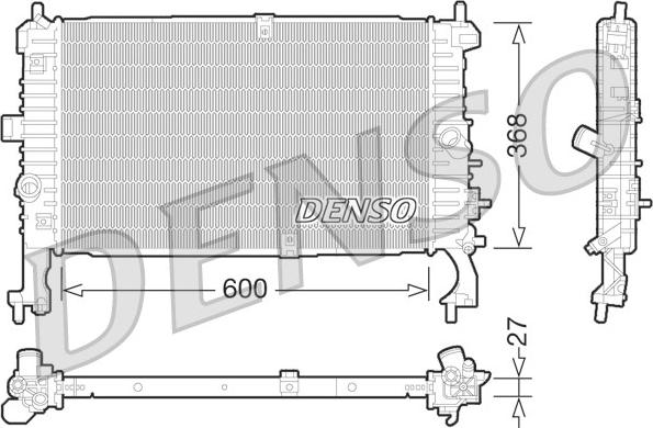 Denso DRM20106 - Jäähdytin,moottorin jäähdytys inparts.fi