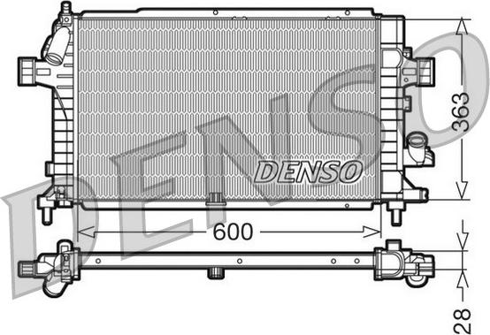 Denso DRM20100 - Jäähdytin,moottorin jäähdytys inparts.fi