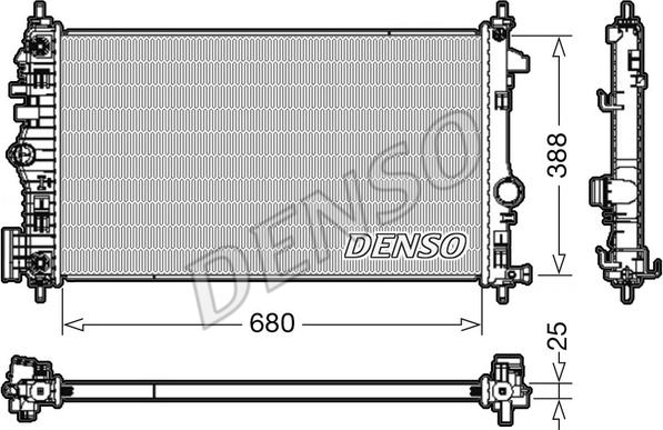 Denso DRM20108 - Jäähdytin,moottorin jäähdytys inparts.fi