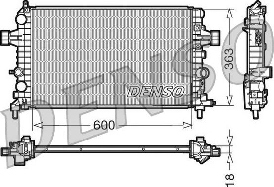 Denso DRM20103 - Jäähdytin,moottorin jäähdytys inparts.fi