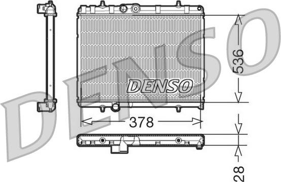 Denso DRM21056 - Jäähdytin,moottorin jäähdytys inparts.fi