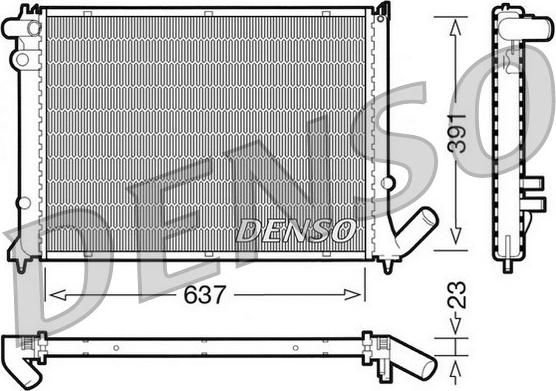 Denso DRM21050 - Jäähdytin,moottorin jäähdytys inparts.fi