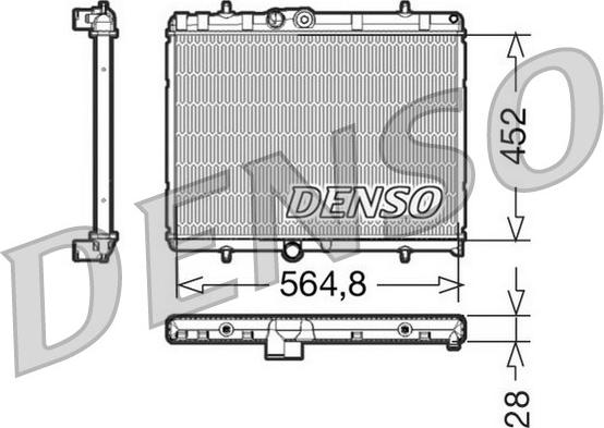 Denso DRM21057 - Jäähdytin,moottorin jäähdytys inparts.fi