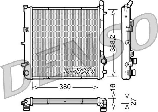 Denso DRM21005 - Jäähdytin,moottorin jäähdytys inparts.fi