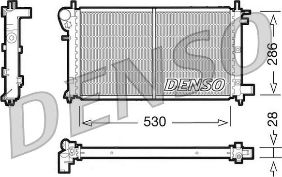 Denso DRM21003 - Jäähdytin,moottorin jäähdytys inparts.fi