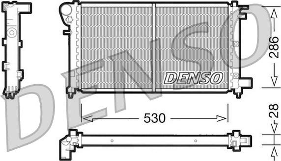 Denso DRM21002 - Jäähdytin,moottorin jäähdytys inparts.fi