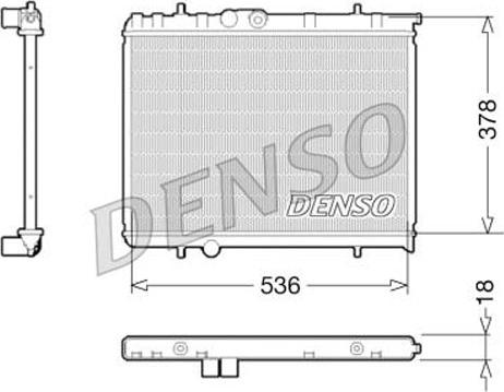 Denso DRM21034 - Jäähdytin,moottorin jäähdytys inparts.fi