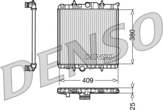 Denso DRM21025 - Jäähdytin,moottorin jäähdytys inparts.fi