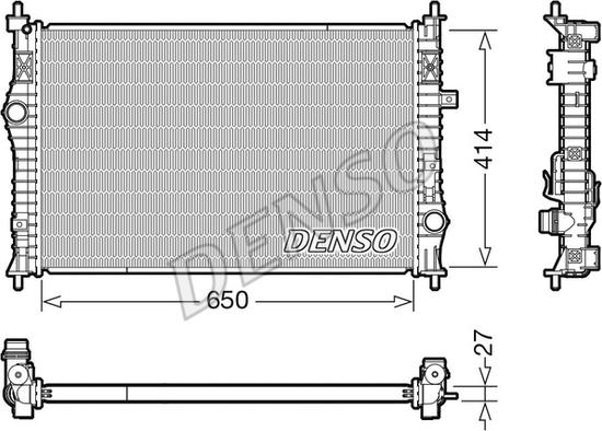 Denso DRM21104 - Jäähdytin,moottorin jäähdytys inparts.fi