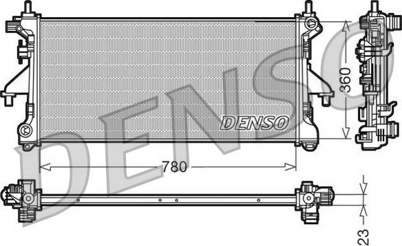 Denso DRM21100 - Jäähdytin,moottorin jäähdytys inparts.fi