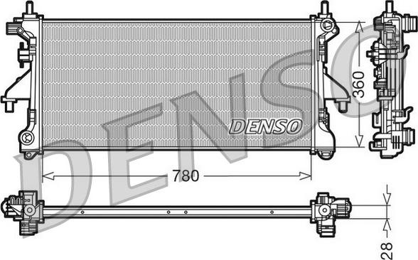 Denso DRM21101 - Jäähdytin,moottorin jäähdytys inparts.fi