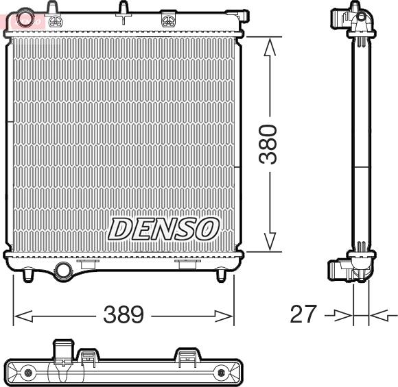 Denso DRM21108 - Jäähdytin,moottorin jäähdytys inparts.fi