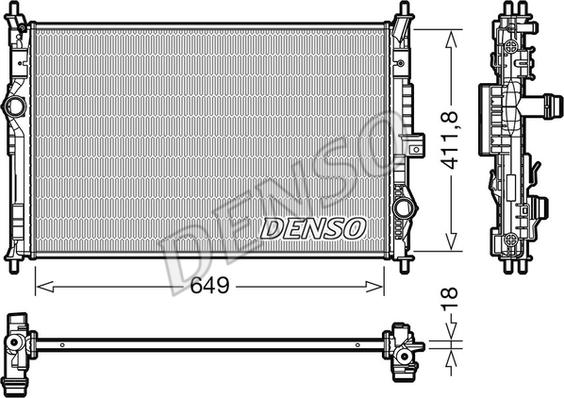 Denso DRM21103 - Jäähdytin,moottorin jäähdytys inparts.fi