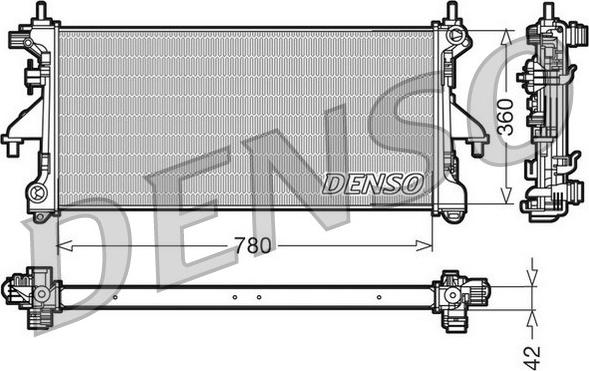 Denso DRM21102 - Jäähdytin,moottorin jäähdytys inparts.fi