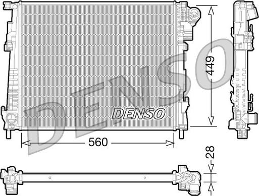 Denso DRM23094 - Jäähdytin,moottorin jäähdytys inparts.fi