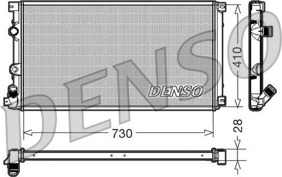 Denso DRM23090 - Jäähdytin,moottorin jäähdytys inparts.fi