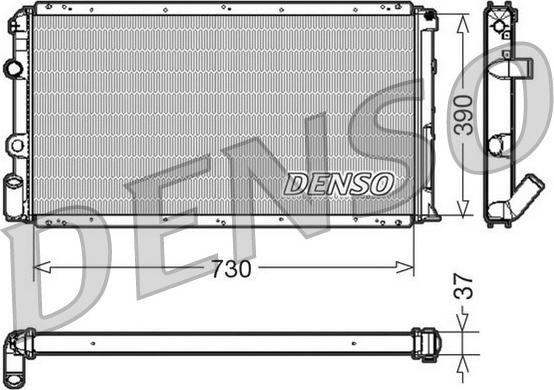 Denso DRM23091 - Jäähdytin,moottorin jäähdytys inparts.fi